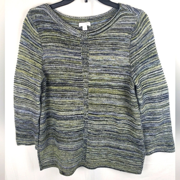 J.Jill Green and Blue Women’s Sweater Sz M - Picture 1 of 9
